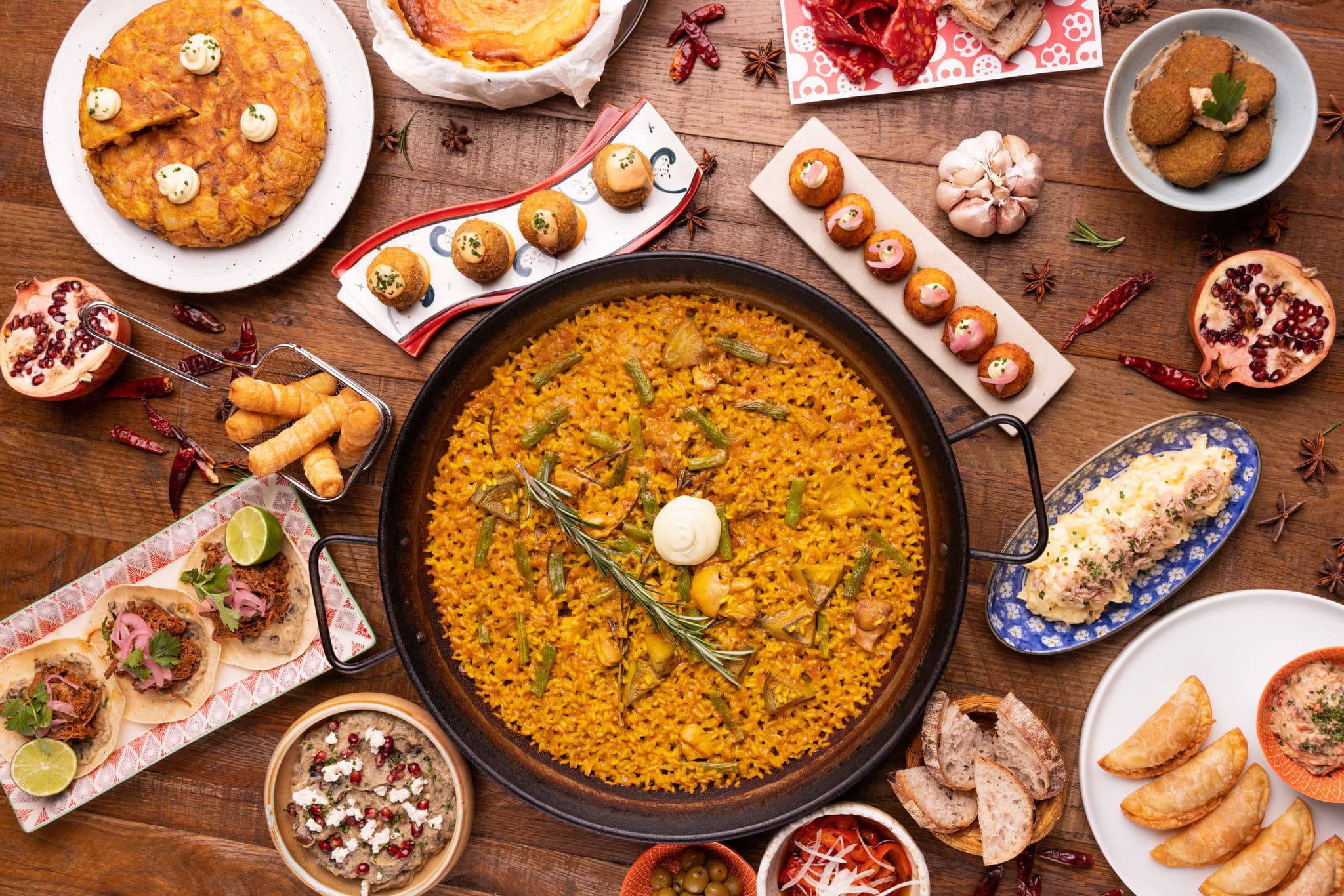 We bring Latin American and Spanish food from our kitchen to your dining table.